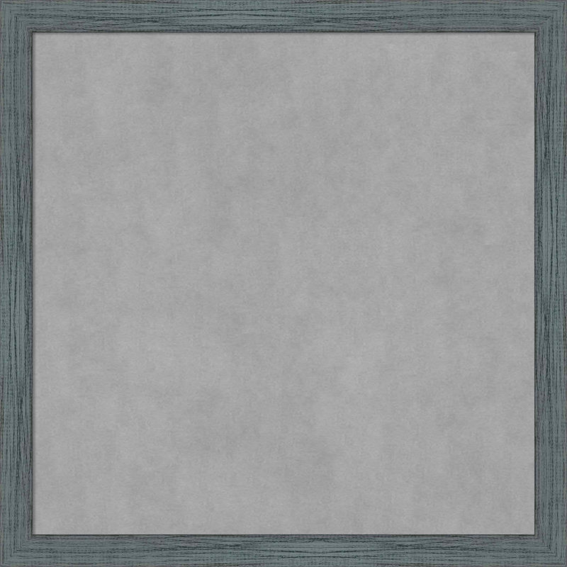 Tableau magnétique encadré étroit bleu-gris rustique, H 13 po x l 13 po