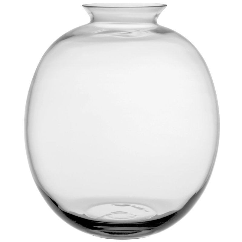 Vase de table en forme de ballon de verre Barthelemy, Transparent, H 7,5 po x l 6,5 po x P 6,5 po