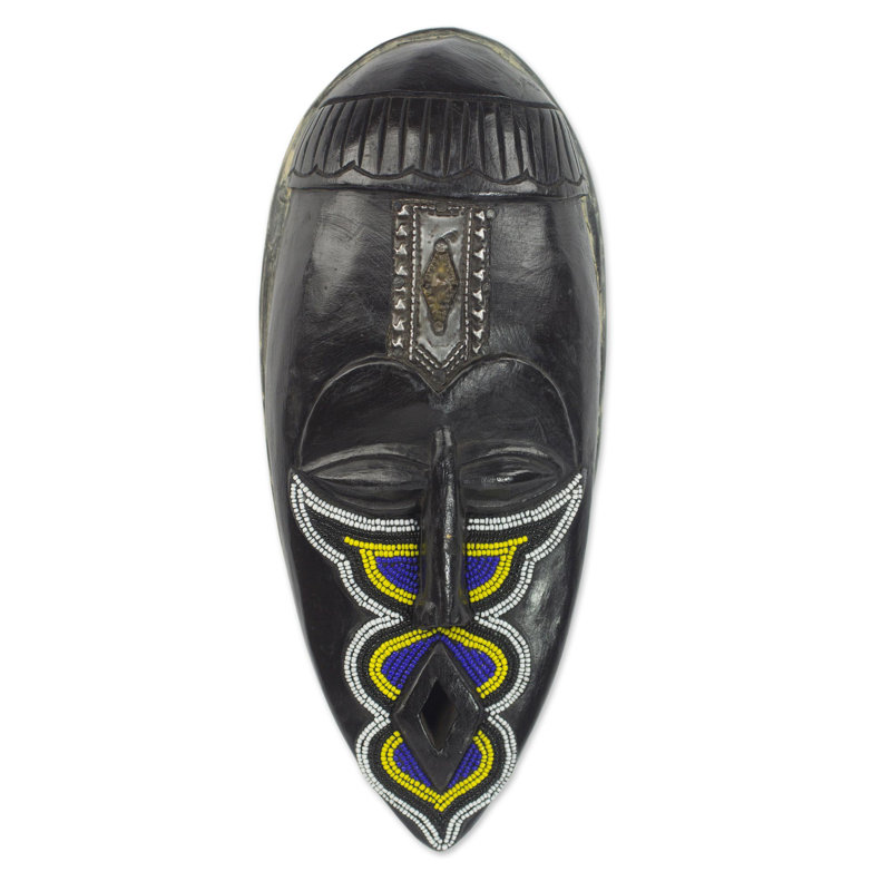 Masque de bois africain Bungalow Rose Fakye