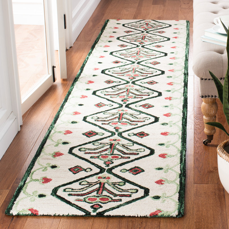 Hand Tufted Wool Southwestern Rug, Runner 2'3" x 9'