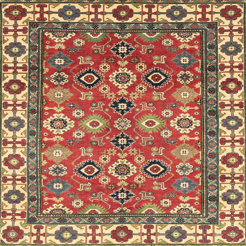 Tapis abstrait moderne 3052, Carré 5 pi