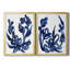 «Indigo Brush Blooms I», reproduction encadrée de qualité supérieure - prête à être accrochée-47904482-47904484