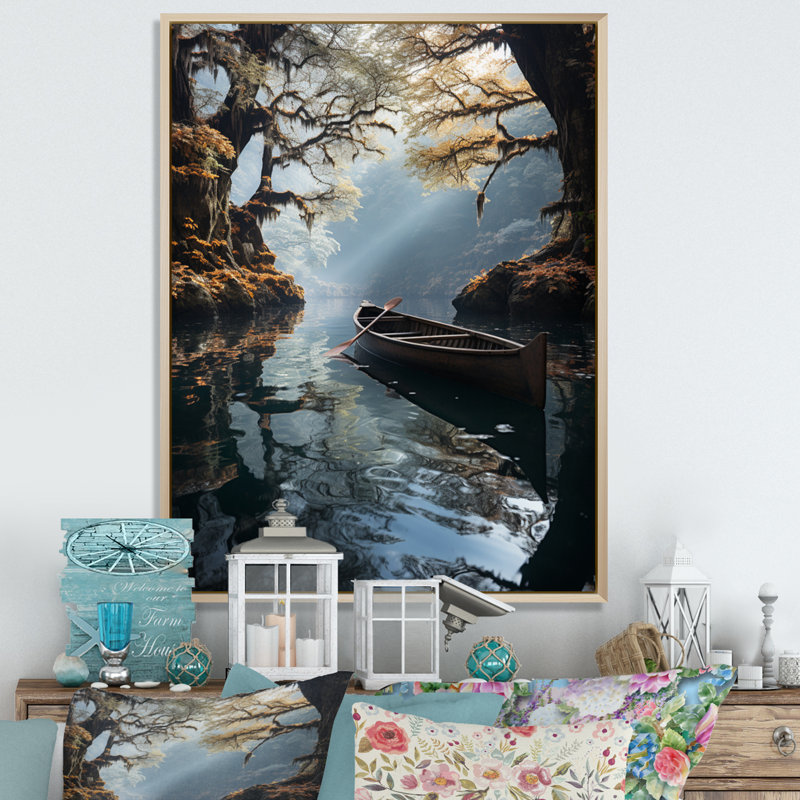 Contemplation hivernale hivernale, H 32 po x l 16 po x P 1 po, Cadre naturel flottant