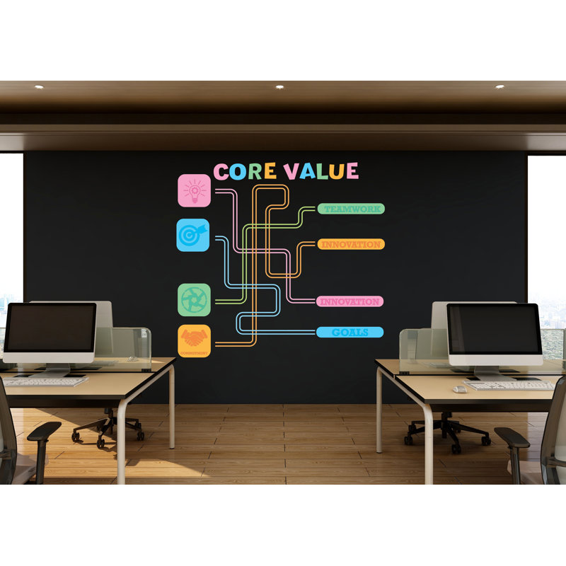 Autocollant mural Core Value, H 11 po x l 10 po