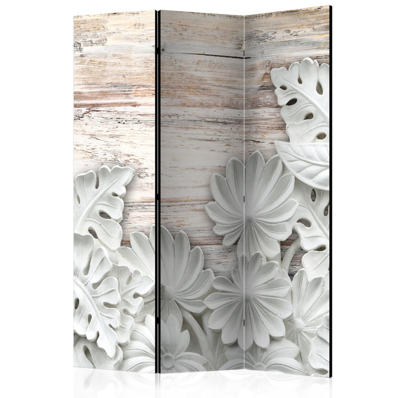 Oney Solid Wood Folding Room Divider, 3