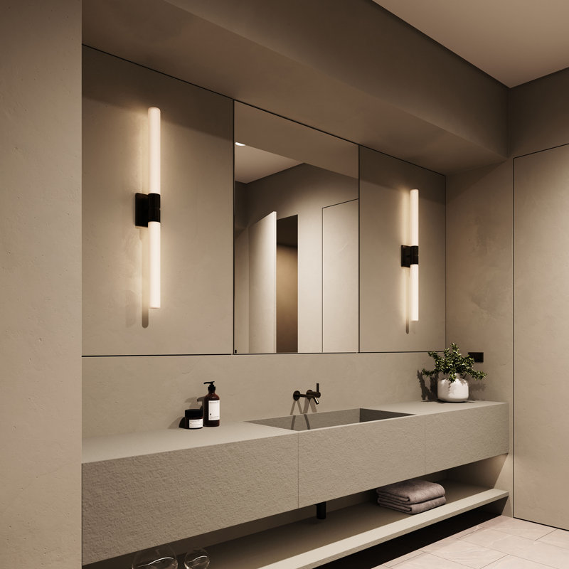 Scepter Dimmable LED Bath Bar, 2700K, Satin Brass