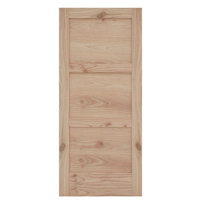 Porte intérieure en dalle de cèdre blanc brut 3 panneaux MODA