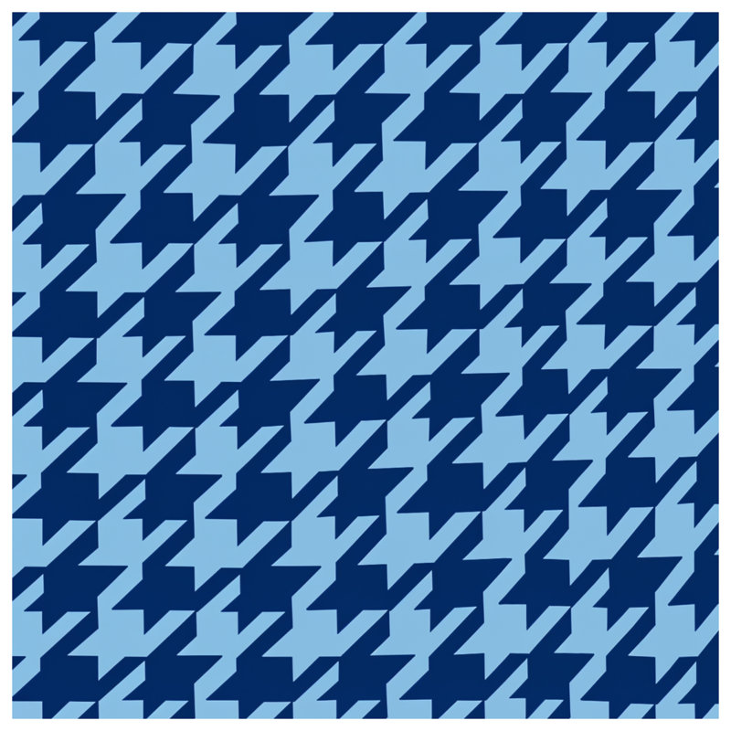 Rideaux de fenêtre bleus Houndstooth, Blocage, 50 po x 92 po - 1 panneau