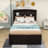 2 Drawers Platform Bed with Storage and Trundle-2119666507-2119666505