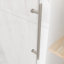 Porte de douche sans cadre, porte de douche coulissante l 56 à 60 po x H 76 po, avec cabine de douche en verre trempé épais de 5/16 po (8 mm) de qualité supérieure, avec tampon