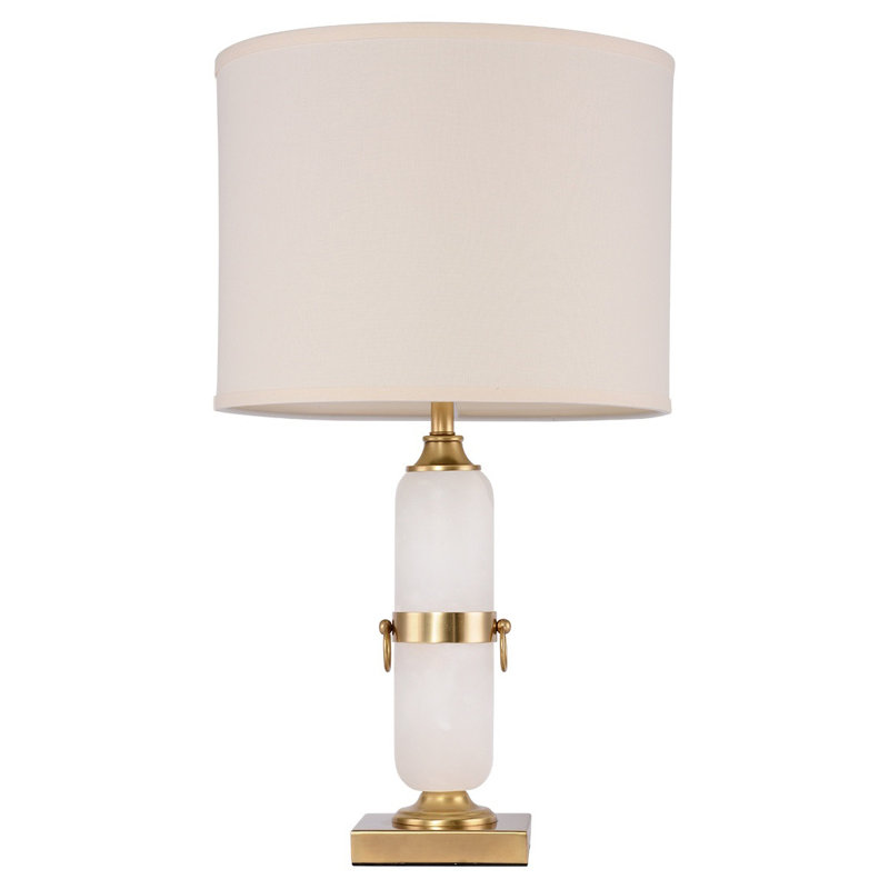 Catal 25.19" Antique Brass/White Table Lamp