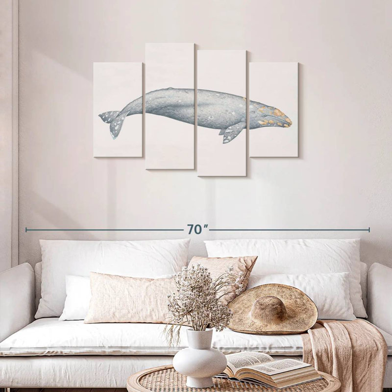 Baleine grise, H 27 po x l 43 po