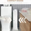 Petite armoire de salle de bain blanche - Porte-papier hygiénique de coin avec portes