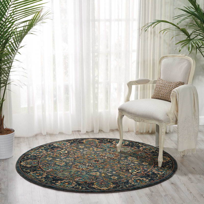 Oriental Indoor Rug, Round 5'