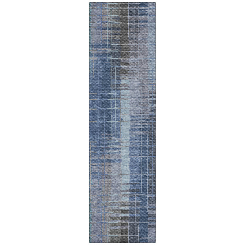Machine Washable Indoor/Outdoor Millner ACN2261 Stripes Rug, Runner 2'3" x 7'6"