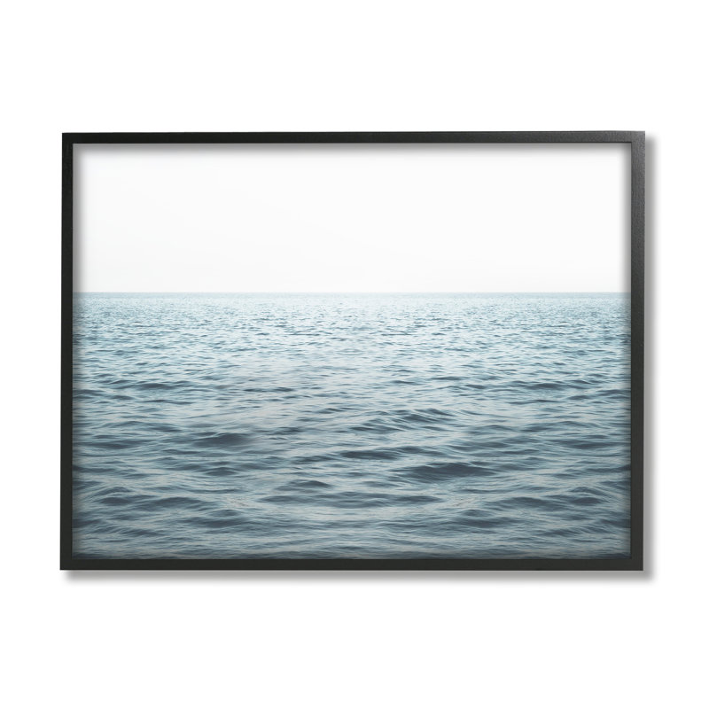 Photographie des vagues de la mer bleue par Sissi et Seb, H 11 po x l 14 po x P 1,5 po, Giclée encadrée noir minuit