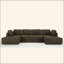 Canapé modulaire de 138,5 po, canapé en forme de U, salon, appartement, canapé 6 places, canapé combiné libre (tissu en filet), tissu respirant-507517705