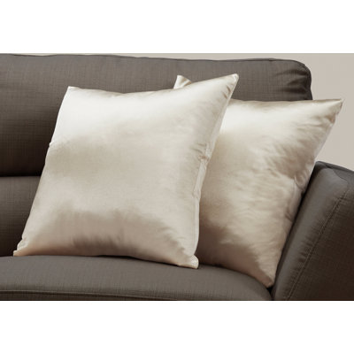 Pillows, Set Of 2, 18 X 18 Square, Insert Included, Accent, Sofa, Couch, Bedroom, Polyester