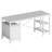 47" W Metal Base Computer Desk,Gaming Desk with 3 Fabric Drawers & Storage Shelves, Writing Work Study Desk for Home Office Bedroom, Modern Simple Student PC Desks Table-1083353812-1083353814