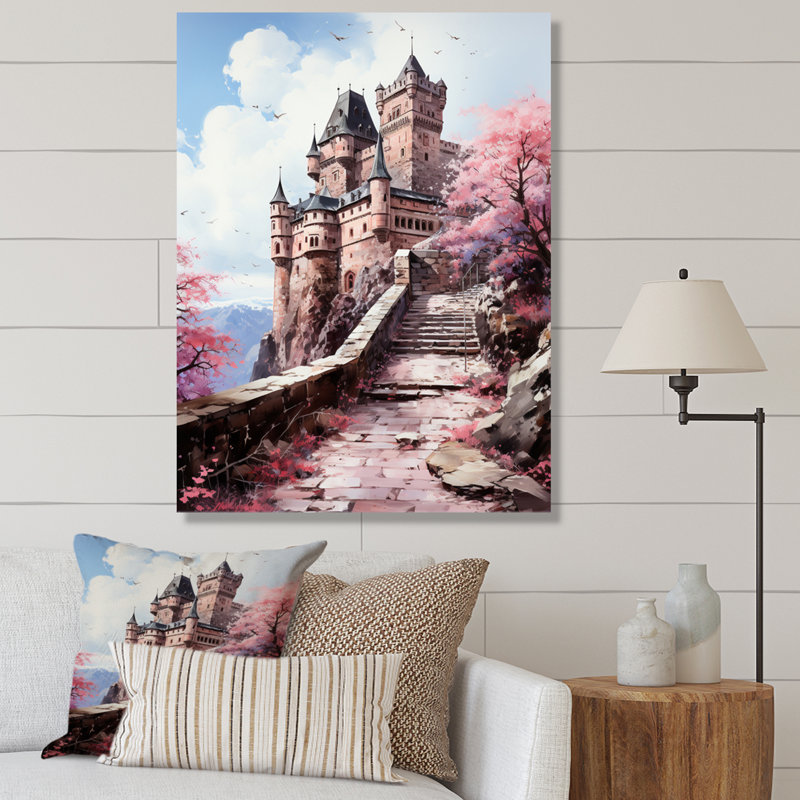 Vevat, Allemagne, château de Heidelberg, H 32 po x l 24 po x P 1 po, Toile tendue
