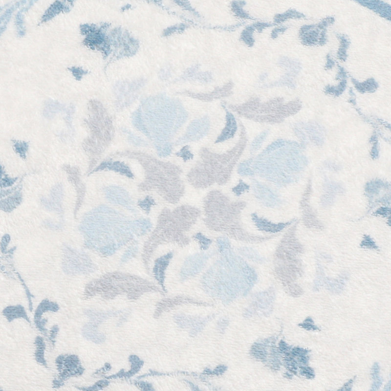 2' X 3' TPE Non-slip Bottom, Imitation Cashmere Floral Pattern Area Rug,Dusty BlueDusty Blue, Rectangle 2' x 3', Dusty Blue