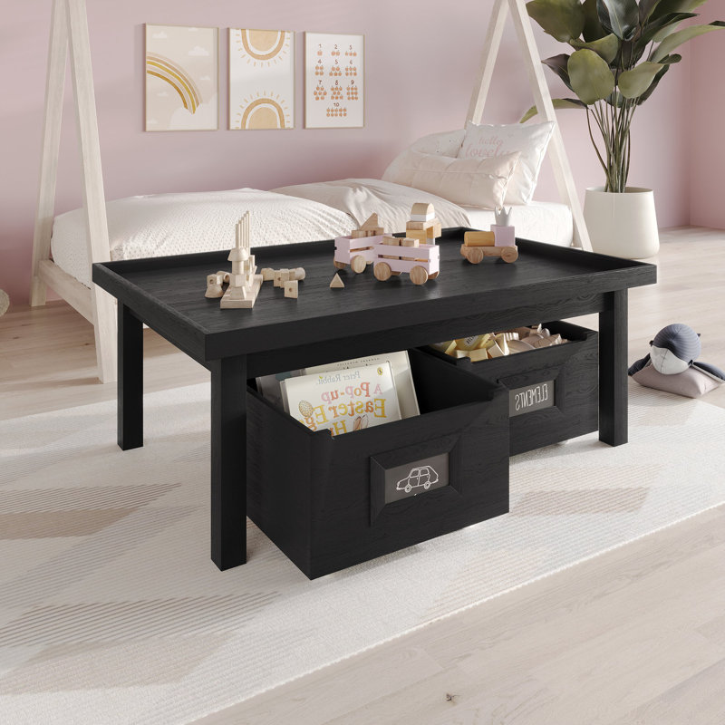 Table d'activité avec rangement pour enfants Avery, Noir