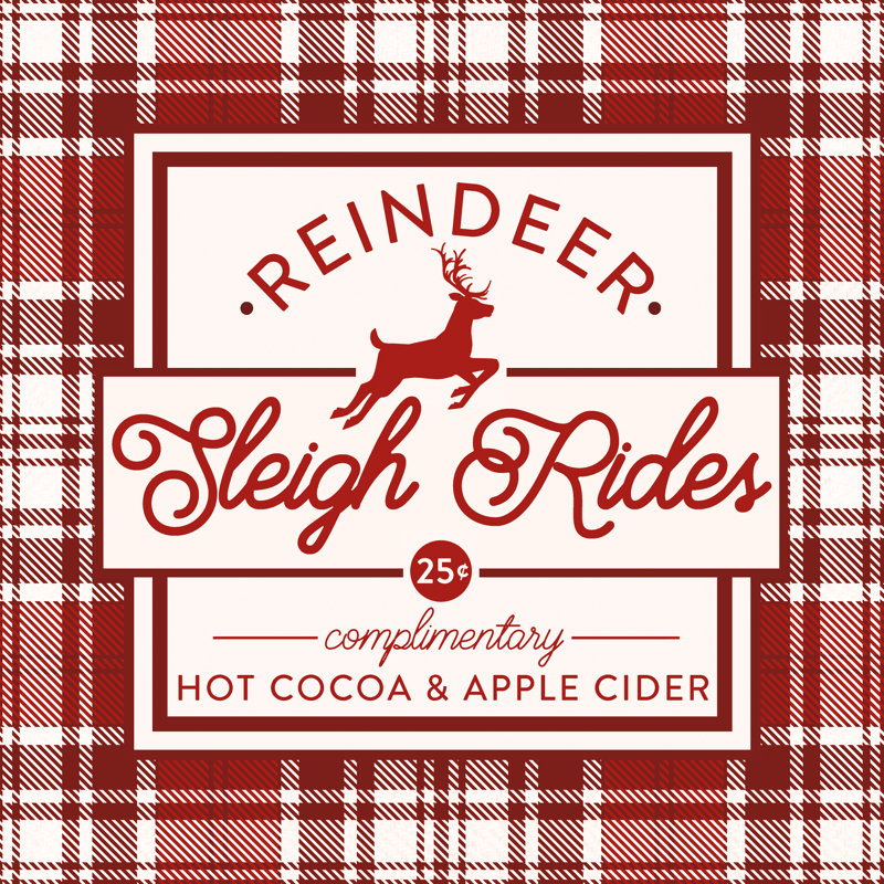 Plaid Holidays III - rouge, H 12 po x l 12 po, Non, Toile tendue