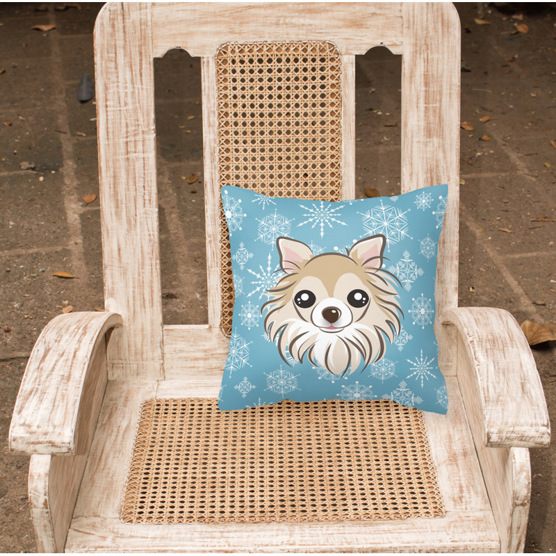  Coussin Snowflake Chihuahua 14 po