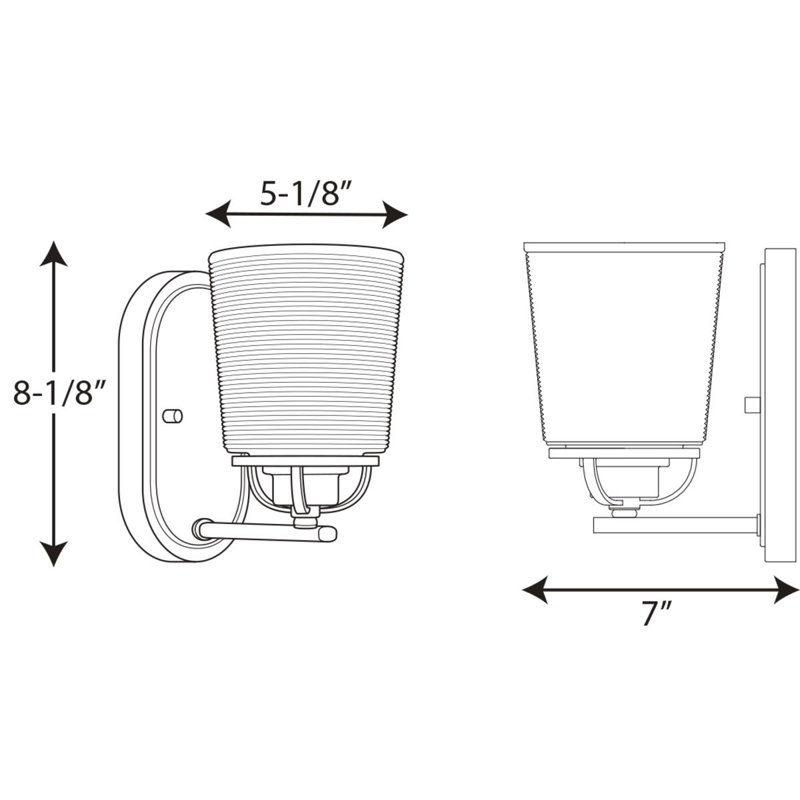 Éclairage pour meuble-lavabo 1 lumières Seydou, Nickel brossé