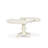 7 Piece Dinner Table Set consists A Modern Dining Table and 6 Beige Red Polyester Fabric Kitchen Chairs with Stylish Back- Linen White Finish-487498764-487498763-535942065