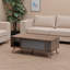 Table basse à deux tons gris et brun à 1 tiroir et 2 tablettes Jovi, H 16,22 po x P 21,59 po x l 41,07 po