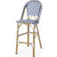 De 2 29,5 po d'extérieur français - bleu marine / blanc, cadre en aluminium avec finition, pe, rouille, bleu jardin et blanc, comme la rouille,