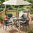 Mirage Grey PE Wicker Stacking Armchair,4Pcs