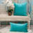 Parkland Collection Milo Transitional Quilted Aqua Throw Pillow-64709737