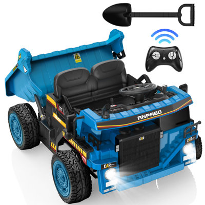 ANPABO 24V Powered Ride On Dump Truck with EVA Tires, Remote Control
