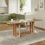 Table de salle à manger extensible rustique de 82 po avec table à tréteaux et deux rallonges amovibles de 12 po-1790716866