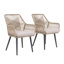 Chaise de patio en rotin avec coussins-1239835766