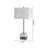 Eakin 1 Light Nickel Table Lamp With Marble Base