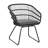 Gray Outdoor Dining Chair , 2Pcs With Cushions. Intricate Wrap Finish And Tub Structure. Comfortable Water- 23.81" W X 23.85" D 31.43" H. 300 Lbs Weight Capacity In Gray, Graceful Design Wrap. Stable