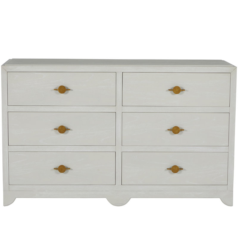 Fairmont 6 Drawer 58" W Solid Wood Double Dresser