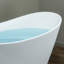 Baignoire autoportante 67 po en résine solide à surface double avec trop-plein et drain escamotable 67 po-701050719-701050714