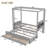 Riviera Princess Canopy Platform Bed with Upholstered Headboard, Trundle & 3 Drawers-122581939-122581940