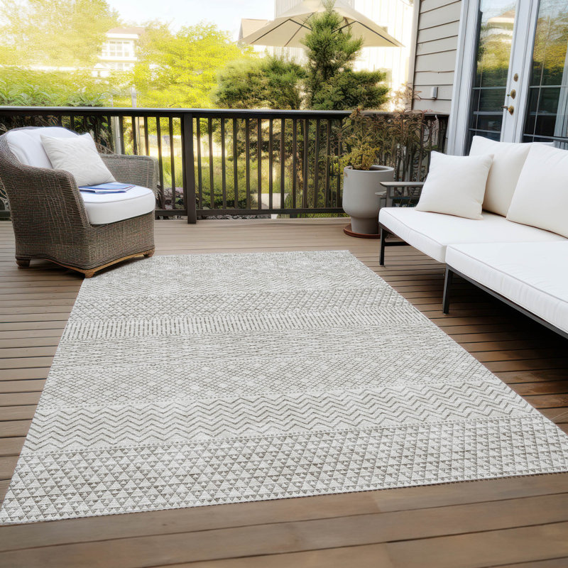 Tisdell Area Rug with Non-Slip Backing, Rectangle 8' x 10'