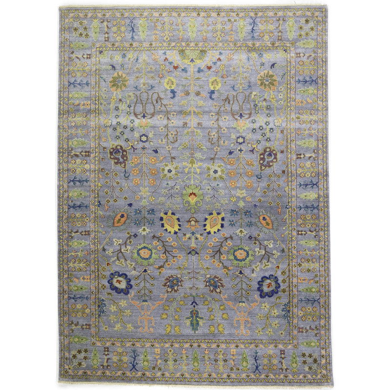 Tapis de couloir oriental Oushak Chobi, Rectangle 9 pi 11 po x 13 pi 10 po 