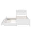 Lit plateforme double avec lit gigogne et 3 tiroirs-1618220019