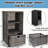 Outdoor Towel Rack For Pool Outdoor Pool Towel Storage Cabinet With Shelf & Drawer Pool Towel Hoder With Rolling Wheels Hot Tub Towel Rack W/Waterproof Cover Poolside Towel Valet Caddy For Spa Grey