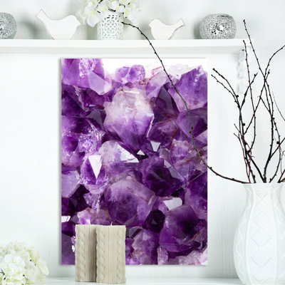 Abstract Purple Amethyst Canvas Graphic Art - Purple Amethyst
