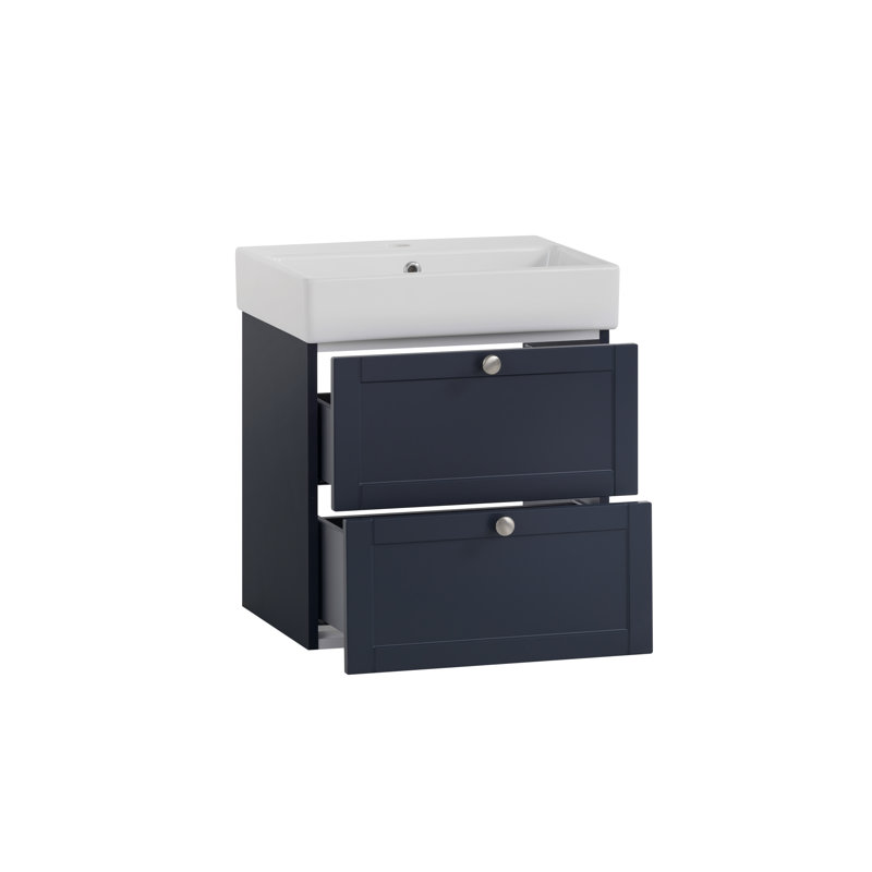 Lyanne 50mm Single Bathroom Vanity with Ceramic Basin, Midnight blue