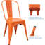 Ensemble de 4 chaises de salle à manger en métal pour l'intérieur et l'extérieur-1303850636