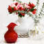 Vase en verre Hibiscus en rouge-65205166